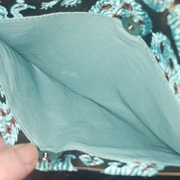 Petunia Pickle Bottom baby chic diaper bag nwot teal/brown vintage - Picture 9 of 11